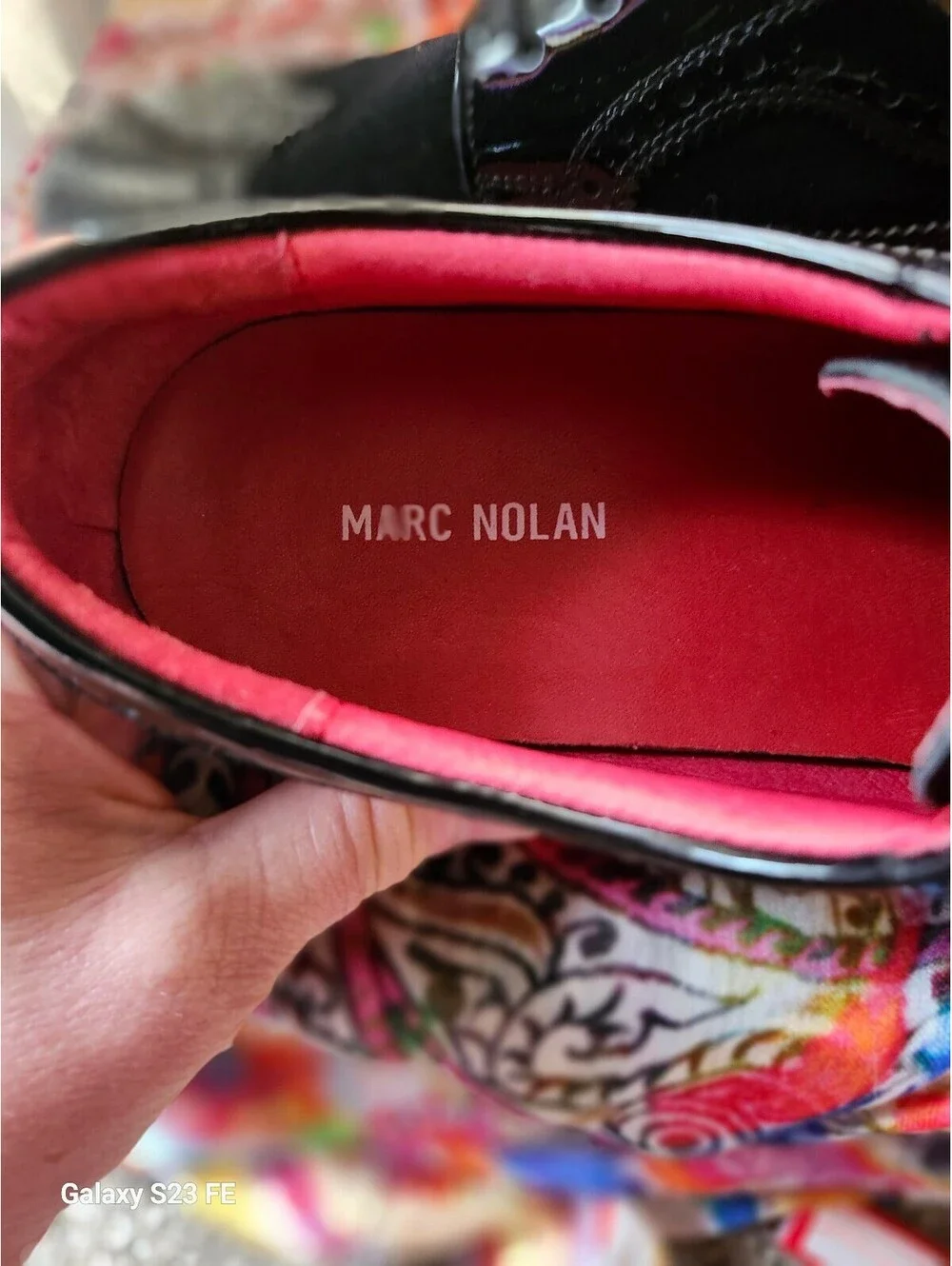 Marc Nolan Ms. Alexander Patent Leather and Suede Wingtip Derby Oxfords Size 9